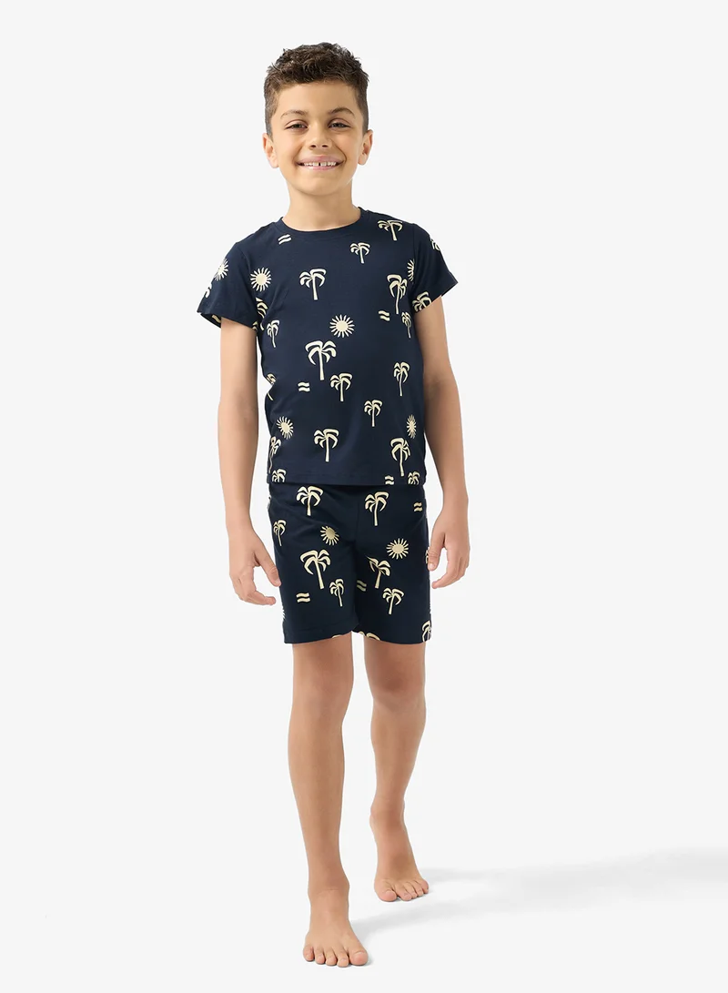 Pinata  Tropical Print Tshirt-Short Set for Men | Best Price UAE